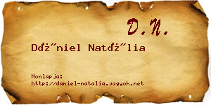 Dániel Natália névjegykártya