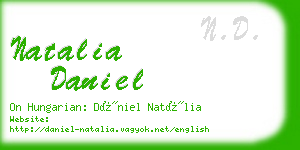 natalia daniel business card